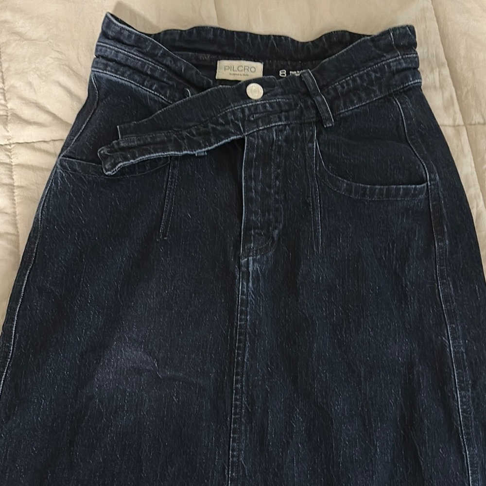 Pilcro Dark Blue Denim Skirt